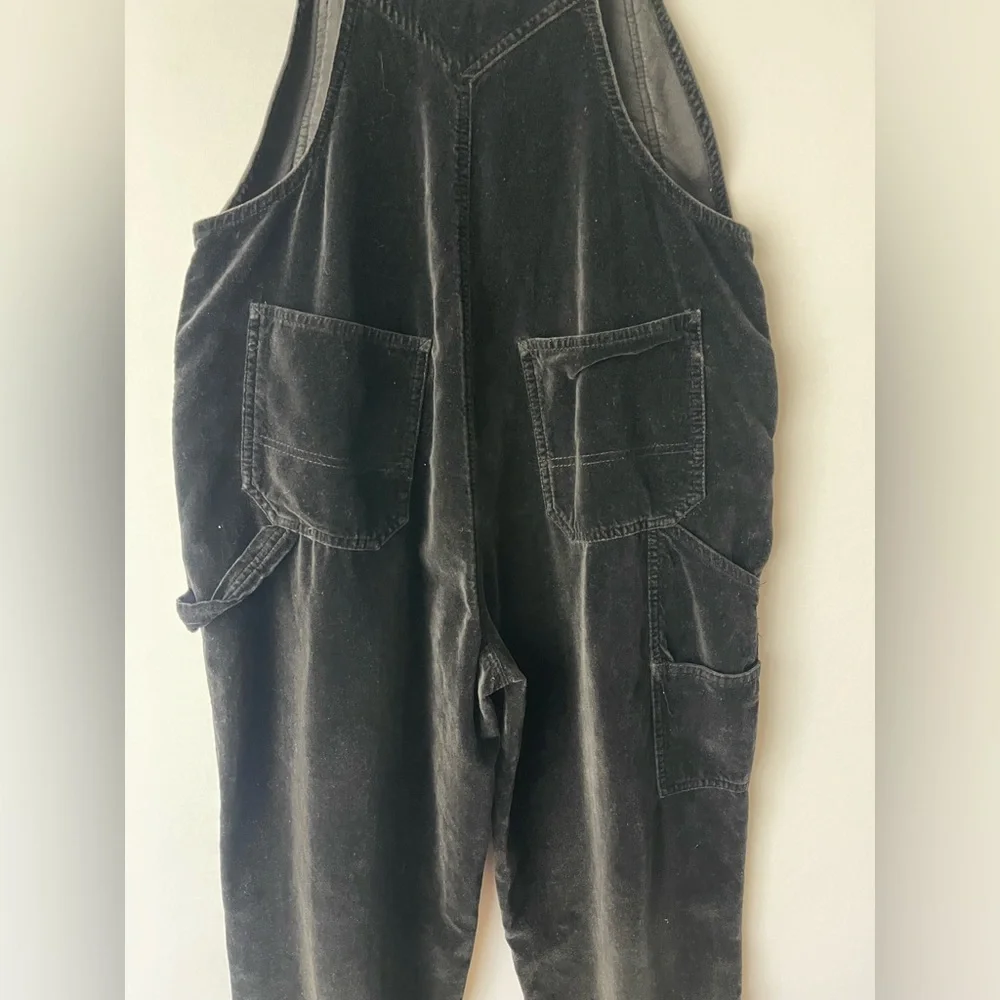 Vintage Gap Kids Cotton Velvet Overalls Black XXL